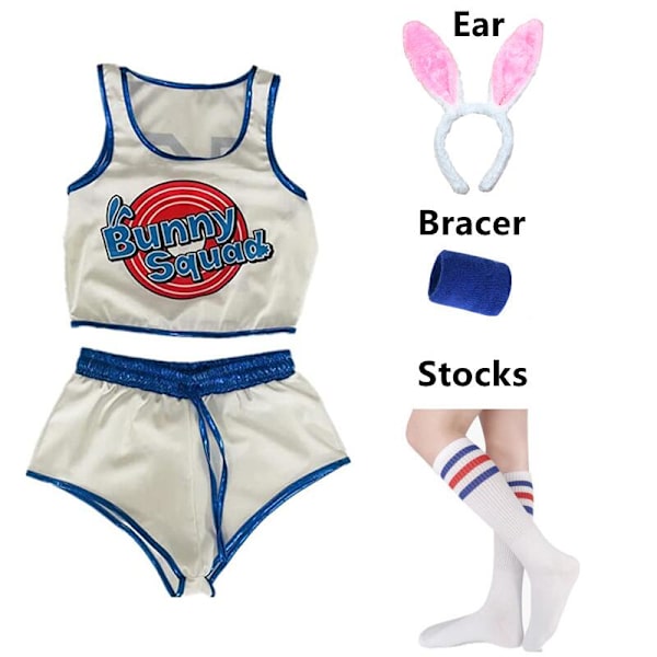 Lola Bunny Costume Space Bunny Cosplay Halloween Costume Girls M