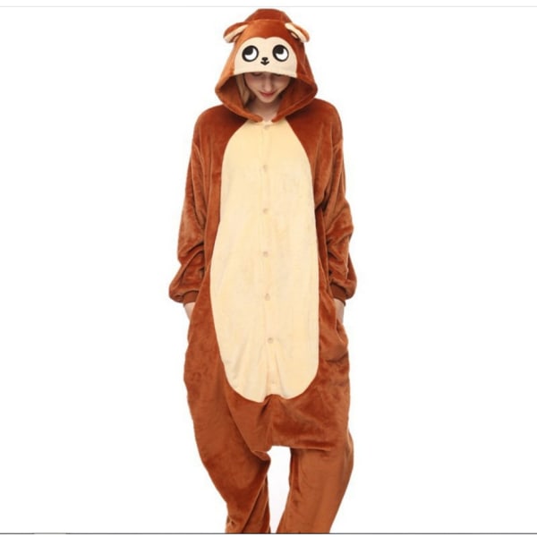 Charmander Voksen Onesie Kostume Pyjamas Boguge Cosplay Gul 110 Brun Rød Brown Red S