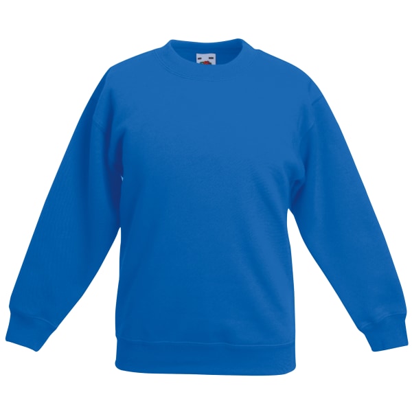 Fruit Of The Loom Kids Unisex Classic 80/20 Set-In Sweatshirt ( Royal Blue 12-13