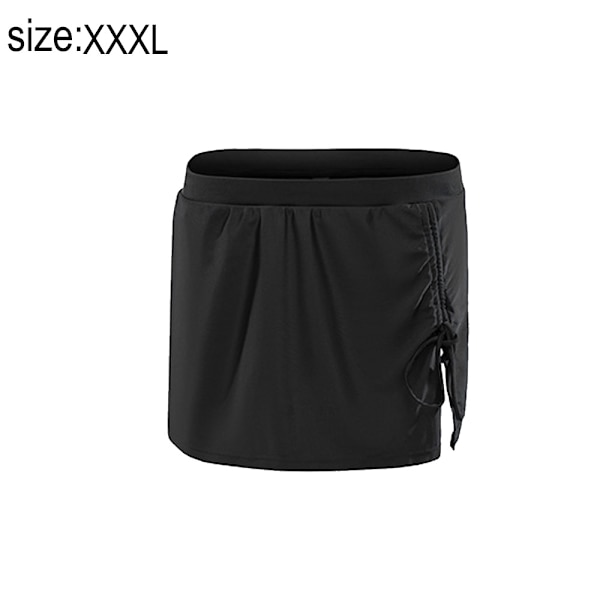Dameskørt med splittalje Sporty badeskørt - Sort XXXL
