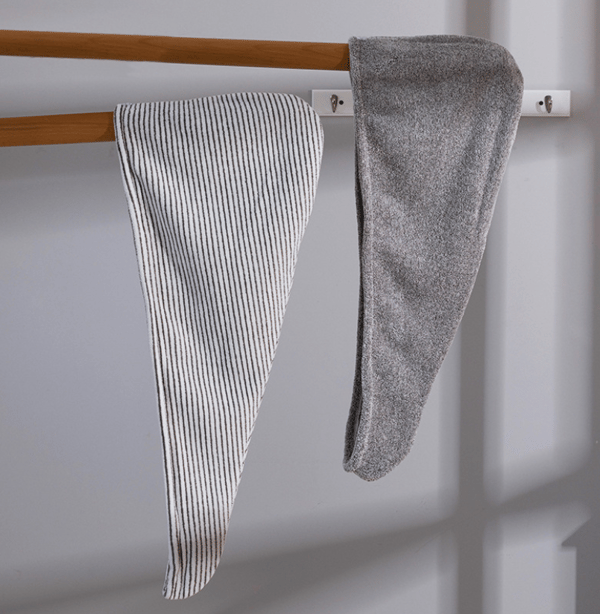 Bambus hårhåndkle 2-pakning, mikrofiber hårføner dusj