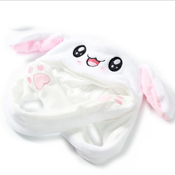Sød Kanin Beanie Berørende Ører Blød Sjov Toy Beanie-Hvid white