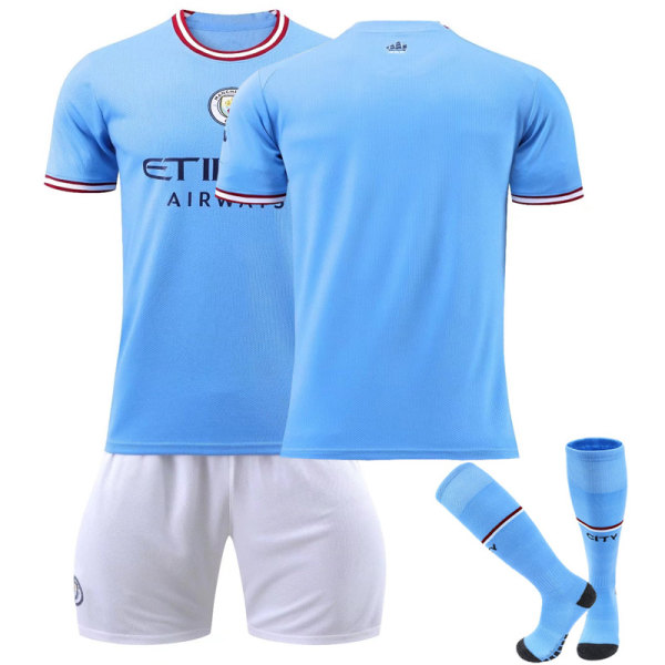 22/23 Manchester City Hjem Fotballskjorte for barn Treningsdrakter / Z X No number Kids 22(120-130CM)