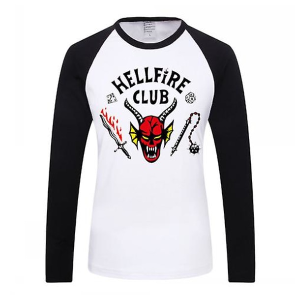 Naiset Miehet Stranger Things Hellfire Club painettu T-paita S