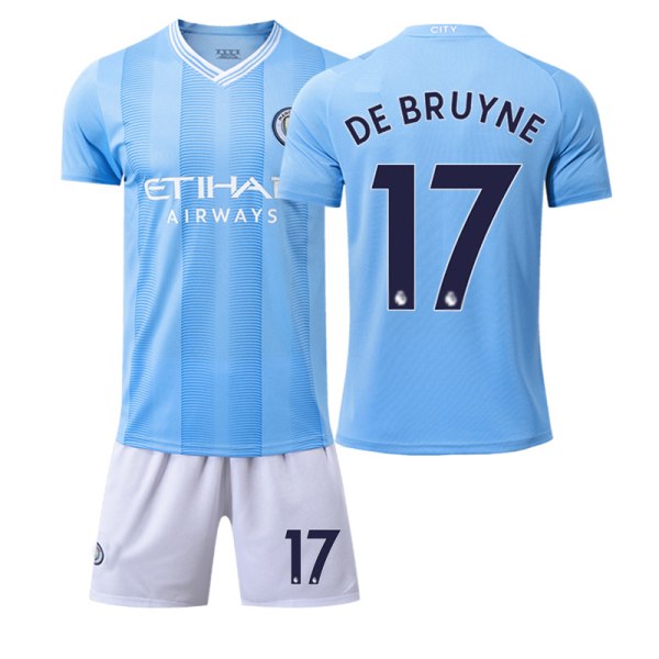 23 Manchester City hjemmefotballtrøye nr. 17 De Bruyne #24