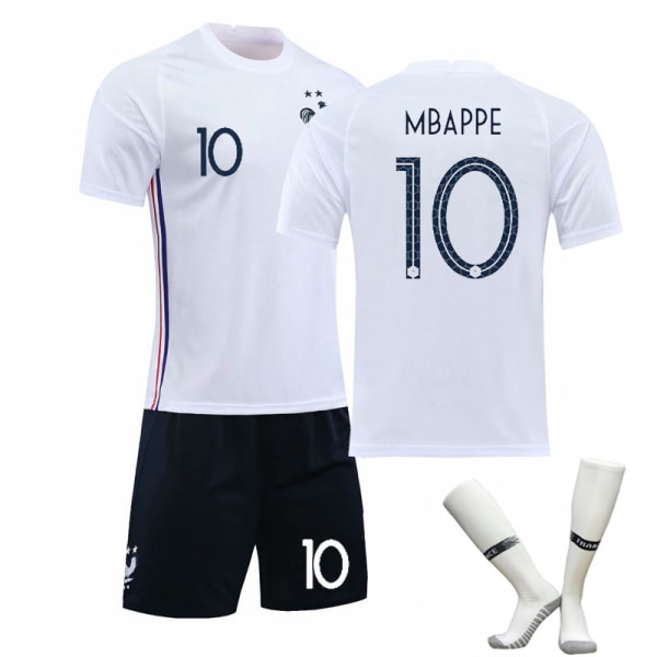 2020 European Cup France Borta Jersey Set Barn Vuxna，22