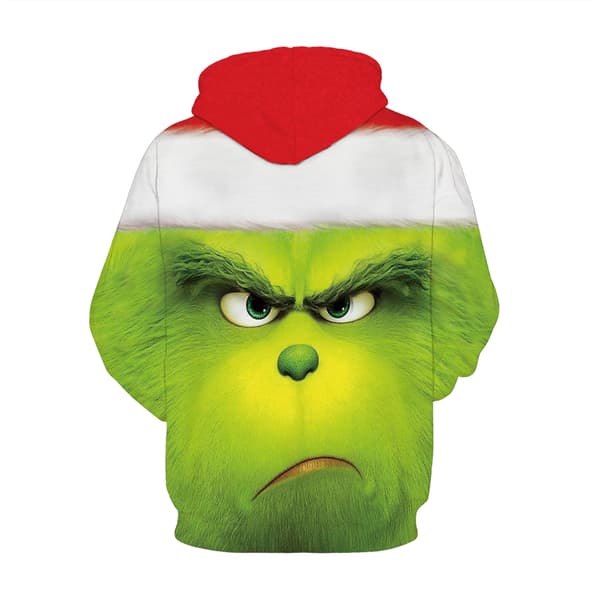 Børne The Grinch's Hættetrøjer Sweatshirt Pullover Hættetrøje Gave D 130cm