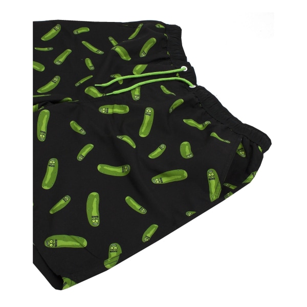 Rick And Morty Miesten Pickle Rick uimashortsit musta/vihreä Black/Green XXL