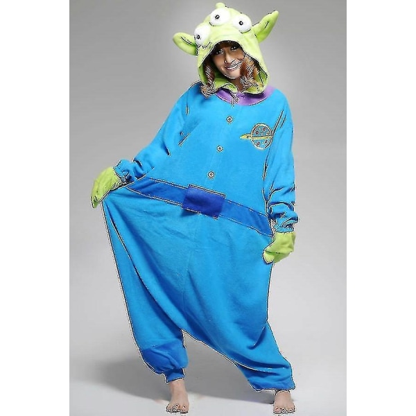 Halloween Unisex Onesie Kigurumi Fancy Dress Kostyme Hettegensere Pyjamas Sleep Wear-9-1 - Perfet Aliens Aliens S for 150-160cm