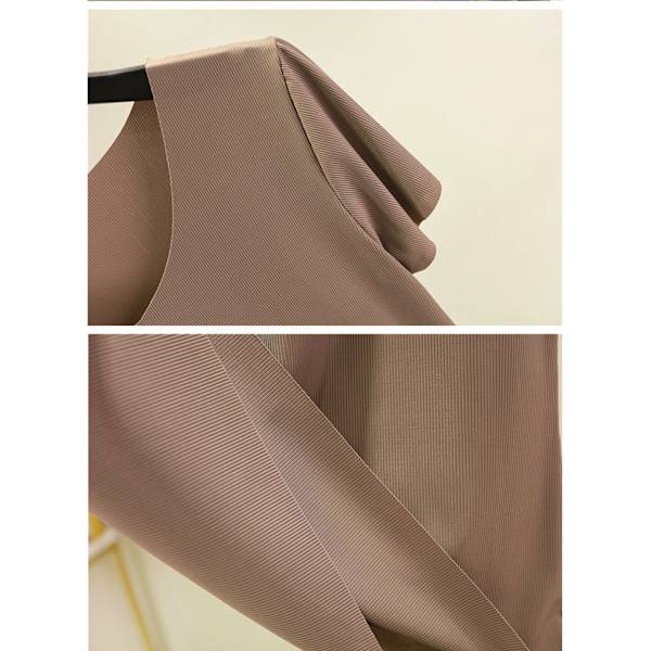Kvinders Ice Silk Pyjamas Sæt T-shirt Elastisk talje løse bukser Dark khaki 3XL