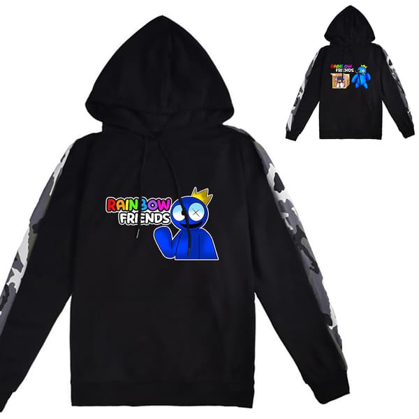 Roblox Rainbow Friends Pullover Langermet hettejakkeskjorter B L