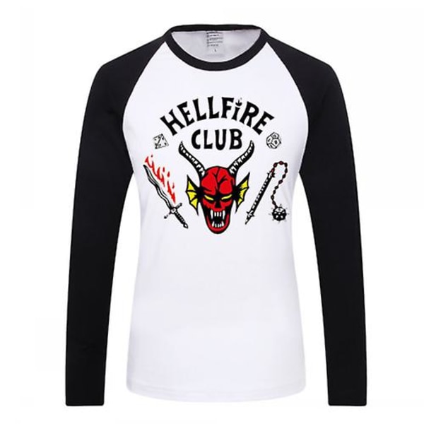 Kvinner enn Stranger Things Hellfire Club T-skjorte med trykt M