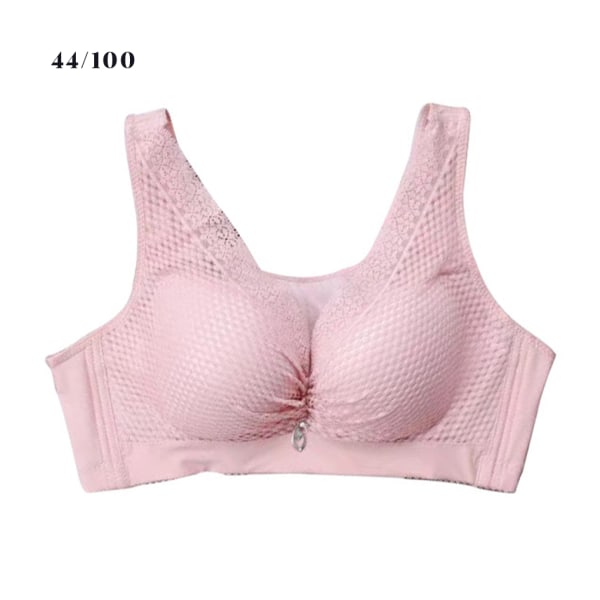 Langattomat rintaliivit naisten hengittävä Push Up Bralette Girl pitsiverkko Pink 44/100