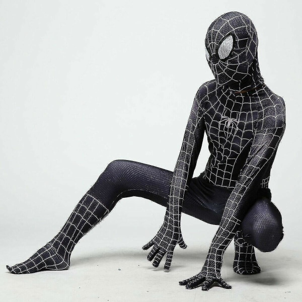 Aikuisten musta Venom Spiderman Tights Miesten Lasten Cosplay-asu Aikuinen 2XL