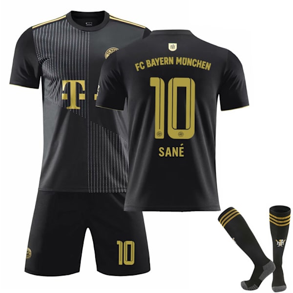 Barn / Voksen 21 22 Bayern Away sort skjortesæt SANE-10 xs#