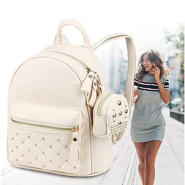 Keinonahkainen Mini Fashion 3 Way Carry -reppu rento