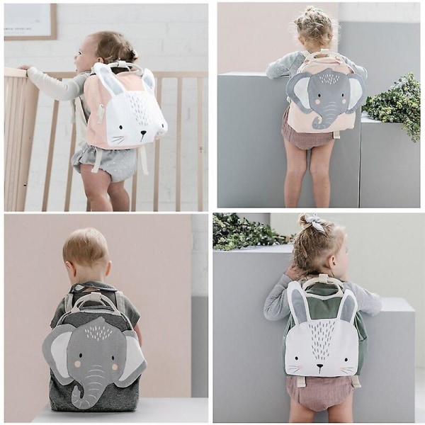 Barn Ryggsekk Småbarn Barn Skoleveske Ryggsekk For Baby Barn Søt Skoleveske Gutt Jente Lett Bag Kanin Sommerfugl Løveveske Ns2 pink elephant