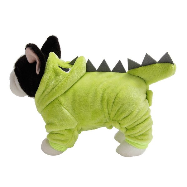 Yesbay Halloween Husdjur Hund Valp Huvtröja Kläder Söt Dinosaur Fest Cosplay Kostym,Ljusgrön lightgreen xl
