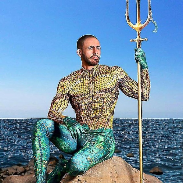 Aikuisten lasten Halloween-elokuva Aquaman Mera Cosplay-asu Supersankari Arthur Curry Orin Zentai Bodysuit