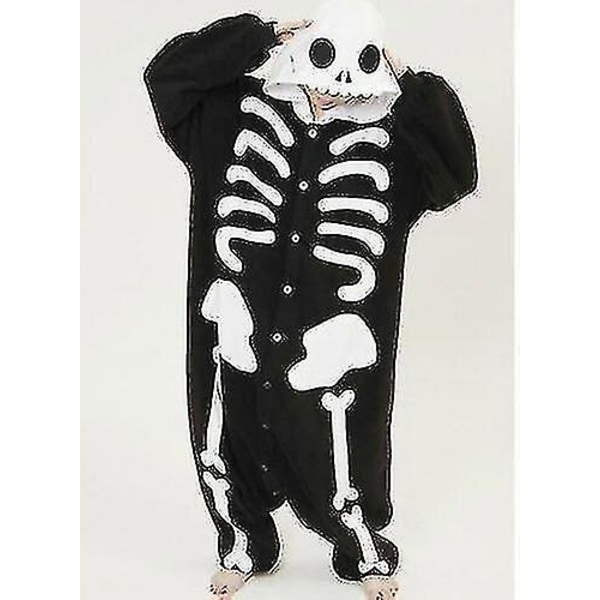 Halloween Unisex Onesie Kigurumi Fancy Dress Kostym Huvtröjor Pyjamas Sleep Wear-9-1 - Perfet Skeleton 0 Skeleton M for 160-170cm