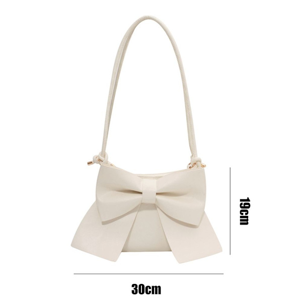 Kvinder Bowknot PU skuldertaske Sort Sort black