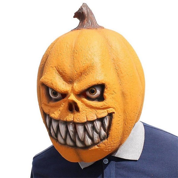 Halloween Party Skräck Mask Cosplay Pumpkin Head Rolig Party Car orange