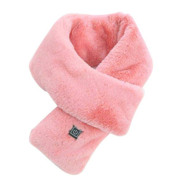 Vintervarmer Varmt skjerf Faux Rabbit Shawl Skjerf for kvinner pink