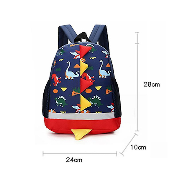 Barns skolväska Dagis Dinosaurie 3-7 år Baby Student skolväska Red