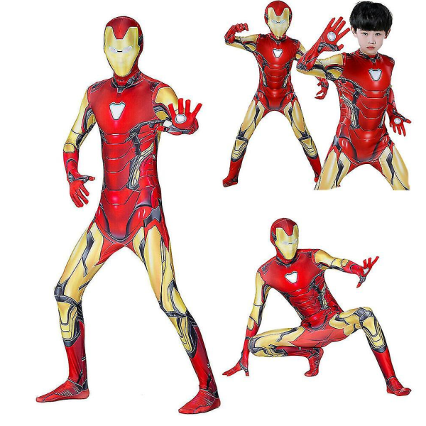 Drenge Adult Deluxe Iron Man Costume Avengers Kids Fancy Dress Costume height 130-140CM