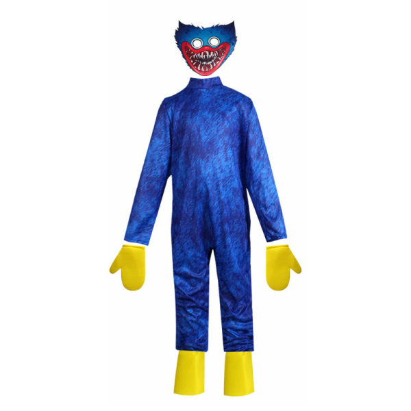 Huggy Wuggy Kostym Poppy Playtime Suit Z BLUE L(130-140cm)