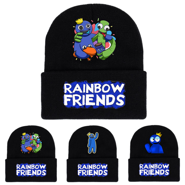 Rainbow Friends Knit Beanie for gutter, jenter, småbarnsgave A