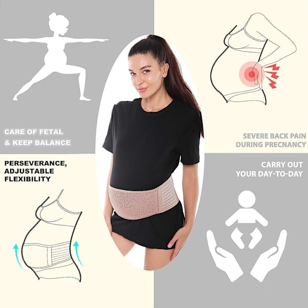 Graviditetsbelte Graviditetsstøttebelte Bump Band Abdomen Khaki