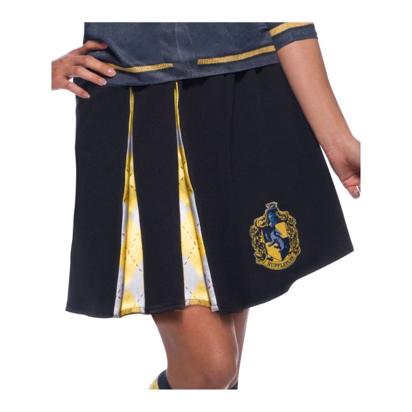 Harry Potter Dame/Dame Hufflepuff kostume nederdel Bl Black/Yellow/Grey One Size
