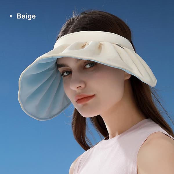Foldbar Solhat med bred skygge Strandhatte til kvinder Tom Top