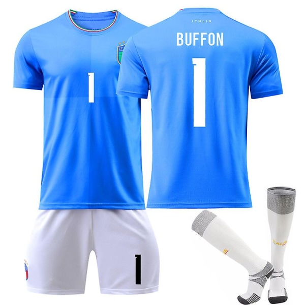 -23 Italien Home Sæt #1 Gianluigi Buffon Uniform fodboldtrøje 22