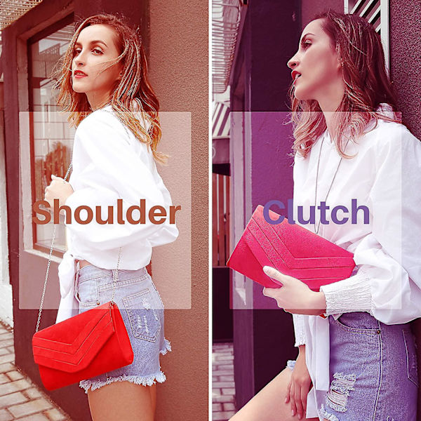 Damclutch, 3d flanellbröllop en axel Crossbody middagsväska clutch (marinblå)