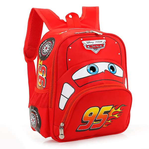 Lasten reppu Auto Lightning McQueen -reppu red
