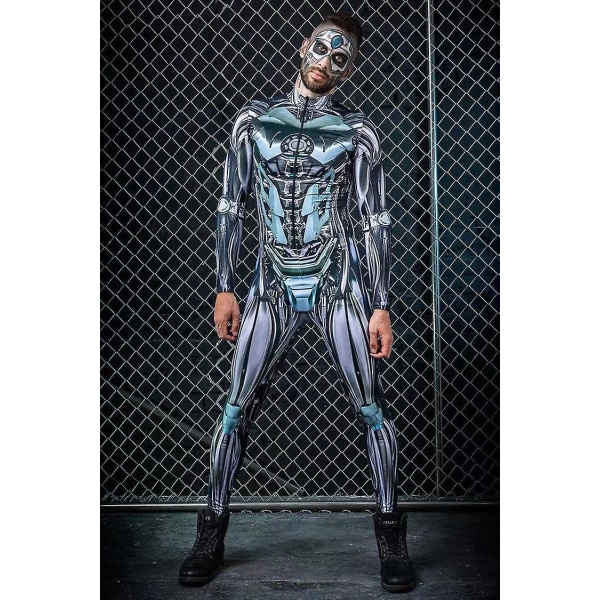 Robotkostym för män Halloween-kostymer för män Pardräkt M XS