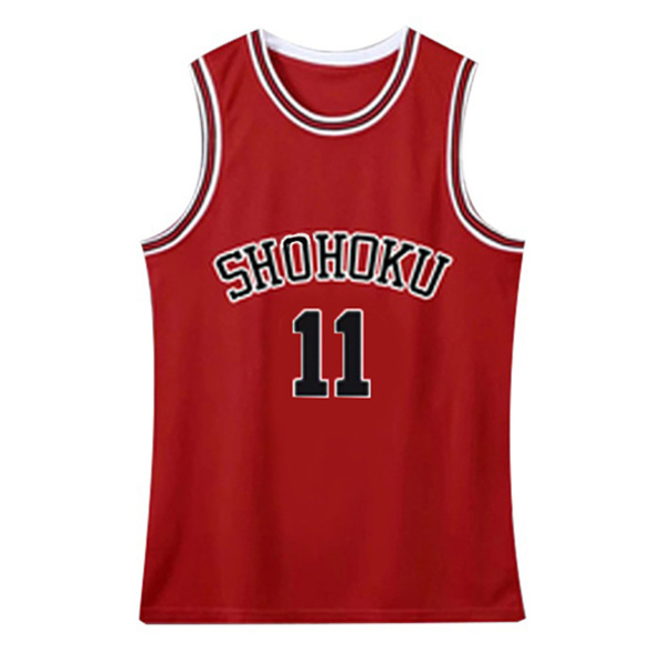 SLAM DUNK cosplay Hanamichi Sakuragi -asut ja Rukawa Kaede W 4XL Red XXXL