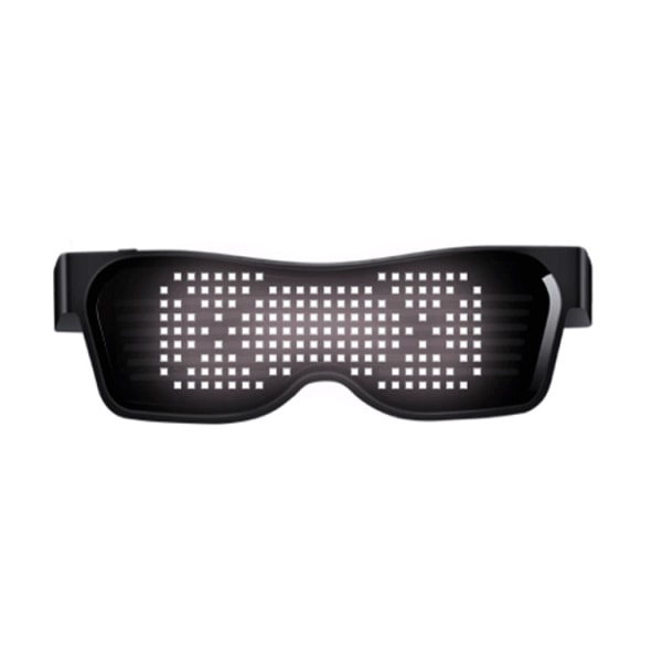 Smart Glasses LED Light Up -lasit Bluetoothilla white