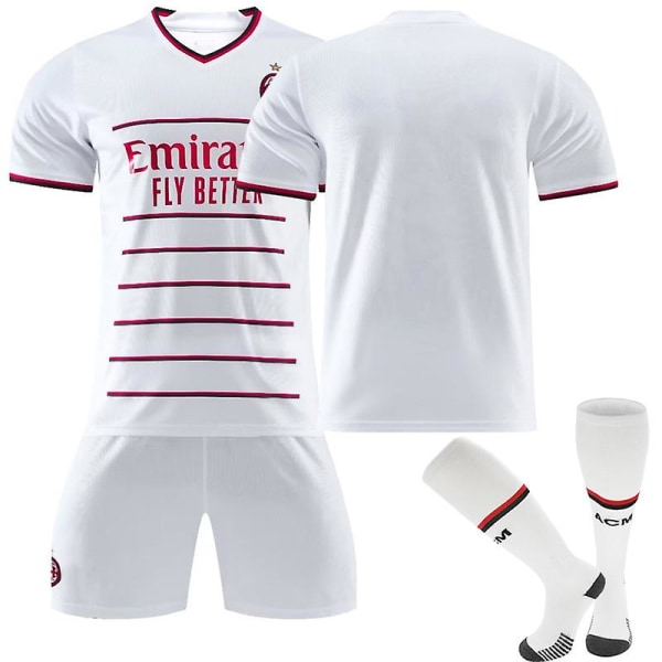 Ac Milan Away Kids Fotballskjorte for menn Treningsskjorte dress 22/23 Unnumbered Kids 26(140-150CM)