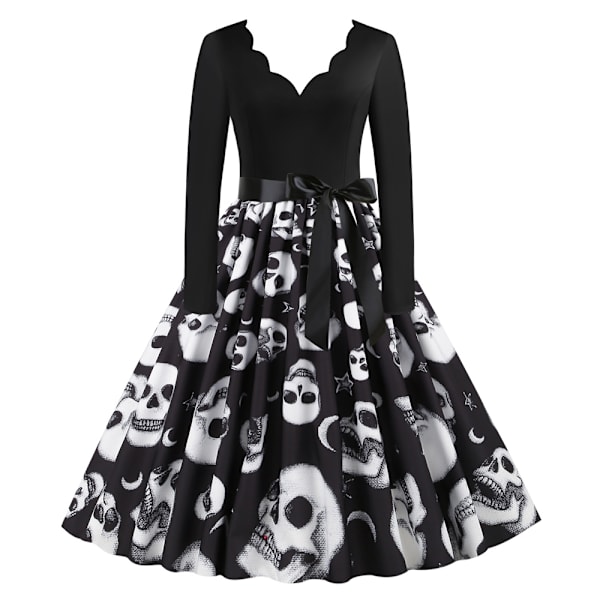 Dam vintage från 1950-talet Rockabilly Bal Party Swing Dress C XL