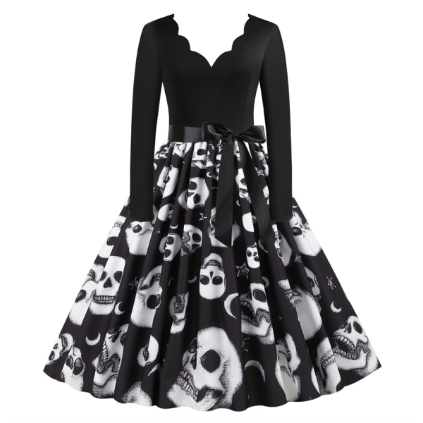 Vintage 1950'er Rockabilly Ball Party Wing-kjole til kvinder C S