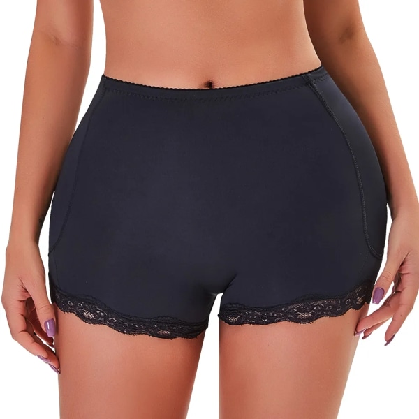 Polstret rumpeløfter Korrigerende undertøy Butt Enhancer Body Shaper Modelleringsstropp Fake Hip Shapwear Undertøy Push Up Truse Svart 0 Black M