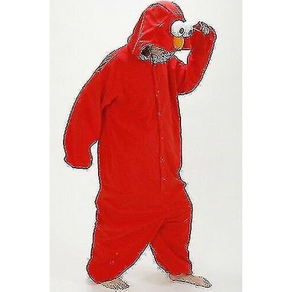 Halloween Unisex Onesie Kigurumi Fancy Mekko Puku Hupparit Pyjamat Sleep Wear-9-1 - Täydellinen punainen seesamikatu Red Sesame Street XL for 180-190cm