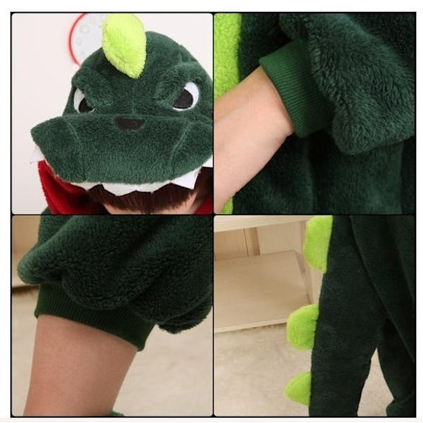 Fancy Cosplay-kostume Onesie-pyjamas Nattøj til voksne Dinosaur S XL