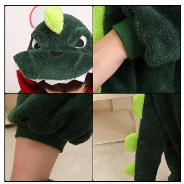 Fancy Cosplay-kostyme Onesie-pyjamas Natttøy for voksne Dinosaur S XL