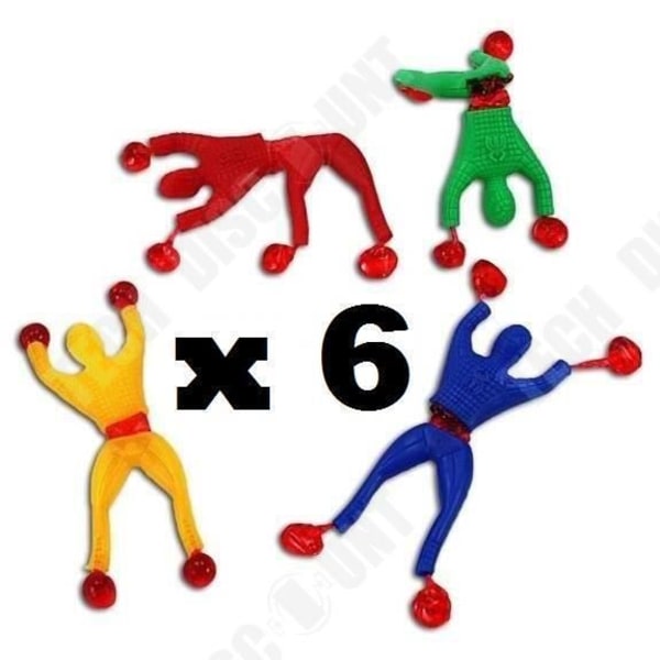 TD® Set med 6 akrobater i strumpbyxor - 8,5 cm - Liten leksaksmässa, barnfödelsedag - Skolfest - Roliga leksaker