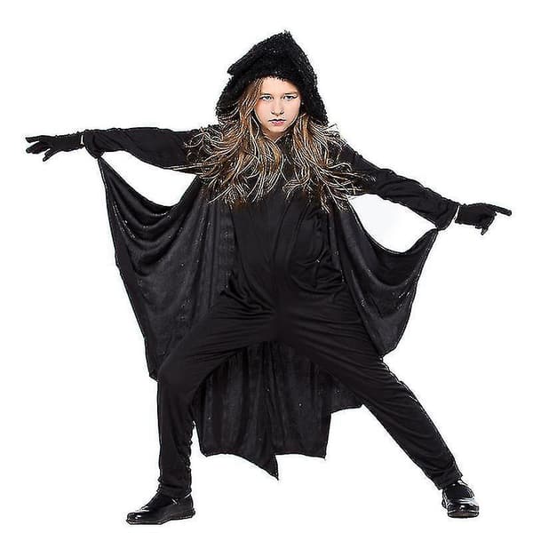Barn Flickor Halloween Vampyr Fladdermus Cosplay Kostym Set