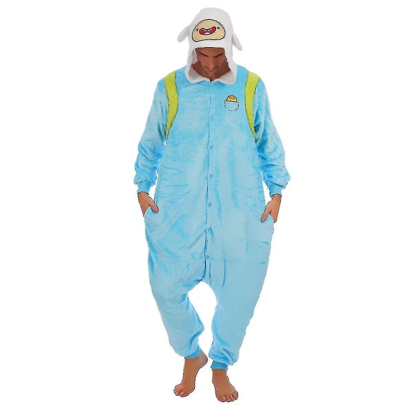 Halloween Unisex Onesie Kigurumi Fancy Dress Kostym Huvtröjor Pyjamas Sleep Wear-9-1 - Perfet Finn the Human Finn the Human XL for 180-190cm